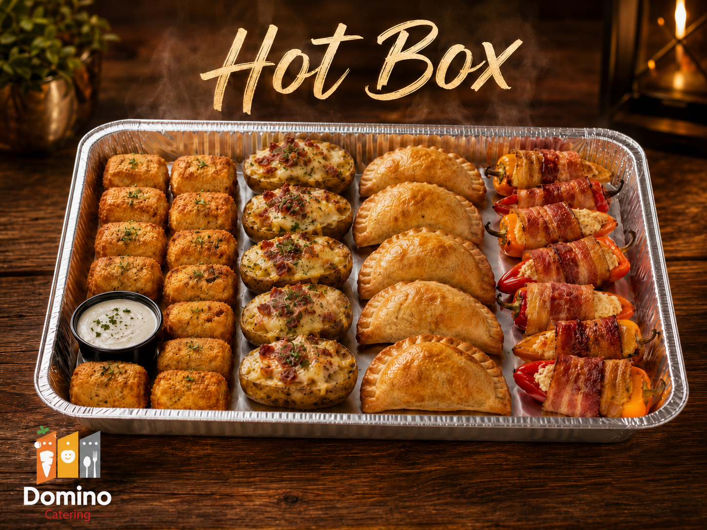 HotBox z ciepłymi przekąskami Catering Domino
